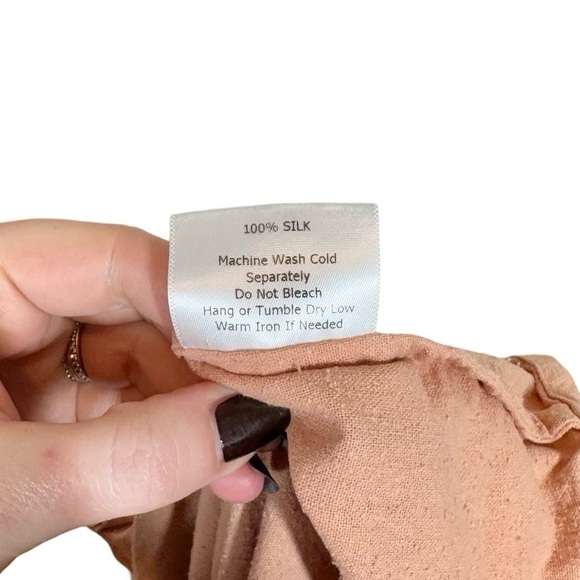 Jamie + The Jones The Pocket Box Top 100% Raw Silk in Blush- Still Full Price - Picture 9 of 9